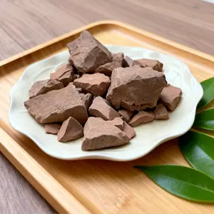 Edible Roasted Red Kaolin Clay Lump 100% Natural Zero Additives Cosmetic-Grade Purity Hard Crispy Non-Sticky Texture 4oz 113g All-Natural Unprocessed Safe for Consumption   Healthy