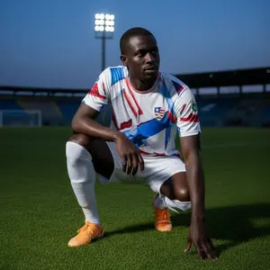 ZADO-ENTREPRENEURIAT Liberia Soccer Jersey for Men White with Team Logo and Colors Football Uniform Regular Fit Design Premium Fabric Eco-friendly