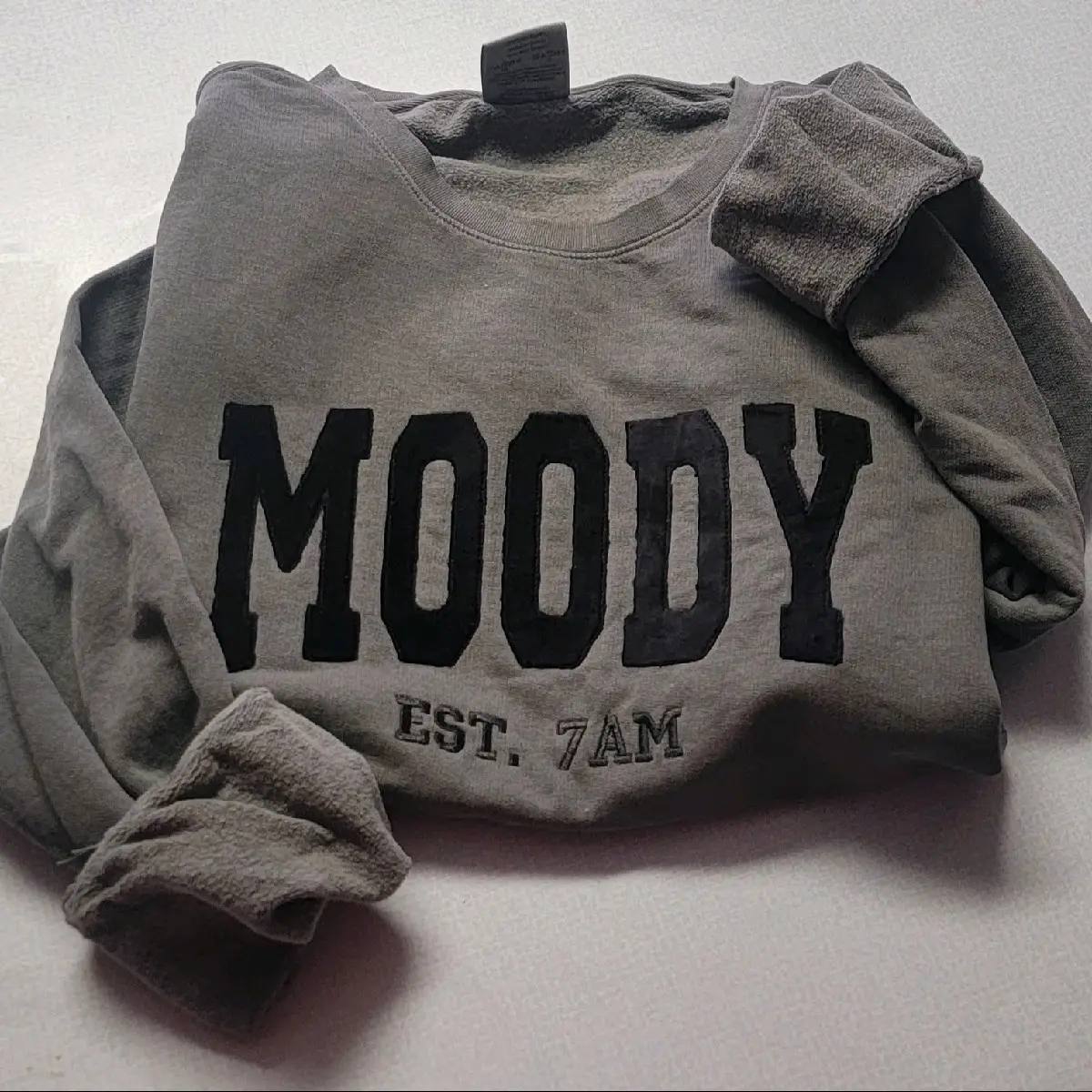 Embroidered Moody Sweatshirt, Funny Shirts, High quality hoodies, Velvet lovers, Gifts for teenagers, Gifts for mom, Gifts for wife, Moody Girls