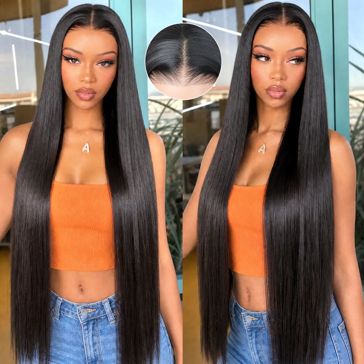 30 Inch Long Straight Synthetic Wig, Wear and Go 9x7 HD Lace Front Glueless Wig, Pre Plucked Natural Hairline with Tiny Knots for Daily & Party Use#Sohochic