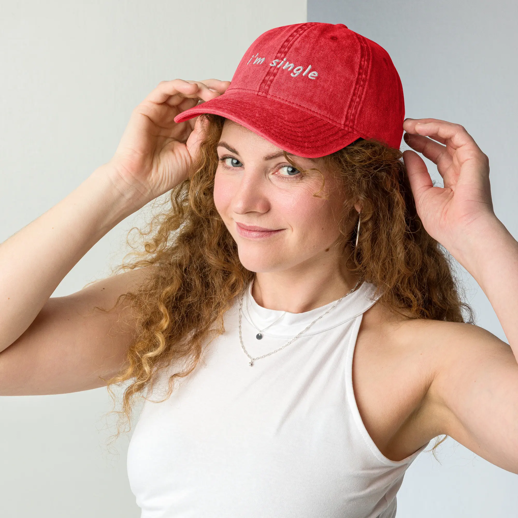 i'm single Vintage Cap i'm single Vintage Cap