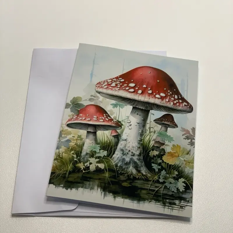 Handcrafted Greeting Card With Printed Design