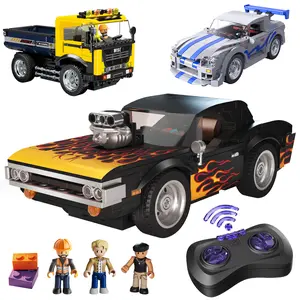 【Summervibes】WISE BLOCK RC Building Block Set - Interactive Play STEM Kit, Remote Control Cars & Truck for Kids, Building Block Sets
