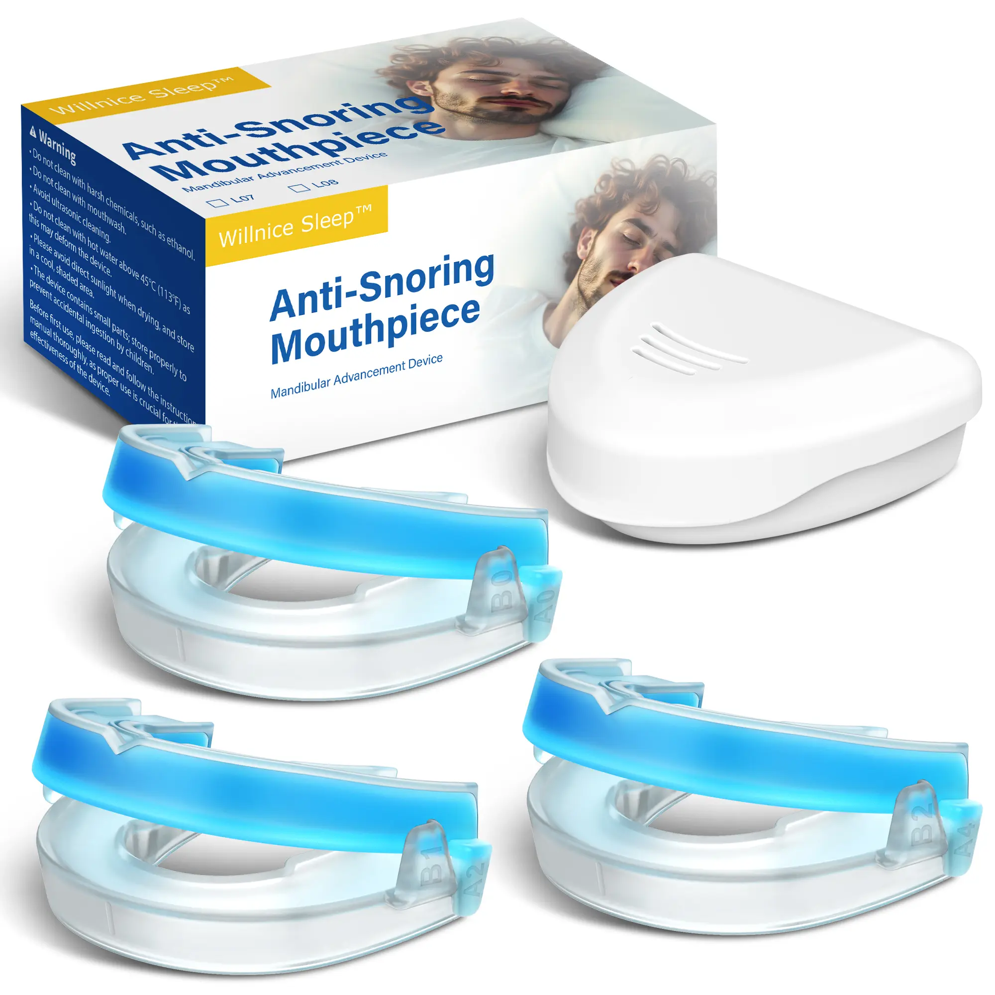Willnice Anti-Snoring Mouthpiece | FDA Cleared| Ultra Comfortable Anti Snoring Mouth Guard |  Snoring Solution for Men & Women | Black Friday Flash Sale- The Customizable Jaw Support That Actually Works