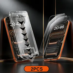 [2PCS] Screen Protector for iPhone 17 Pro Max/16/15/14/13/12, Privacy/8K HD Screen Film, Scratch-Resistant, Plasma oil repellent layer electroplating process, one click installation in dust-free compartment