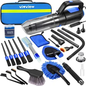 25PCS Car Kit, Car Detailing Kit with High Vacuum Cleaner, Windshield Cleaner, Gel, Auto Accessories for Men,