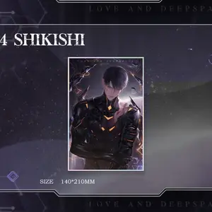 Love and Deep Space Caleb Print Art Acrylic Board Fan Art Exclusive Authorization 140x210mm