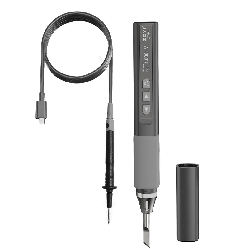ZOYI ZT-N2 75W 2-in-1 Soldering Iron Multimeter Kit | OLED Display, AC/DC Voltage Measurement, USB-C Portable, PD/QC Fast Charge, Home Appliance & Electronics Repair Tool Rechargeable Adjustable Soldering Iron Set