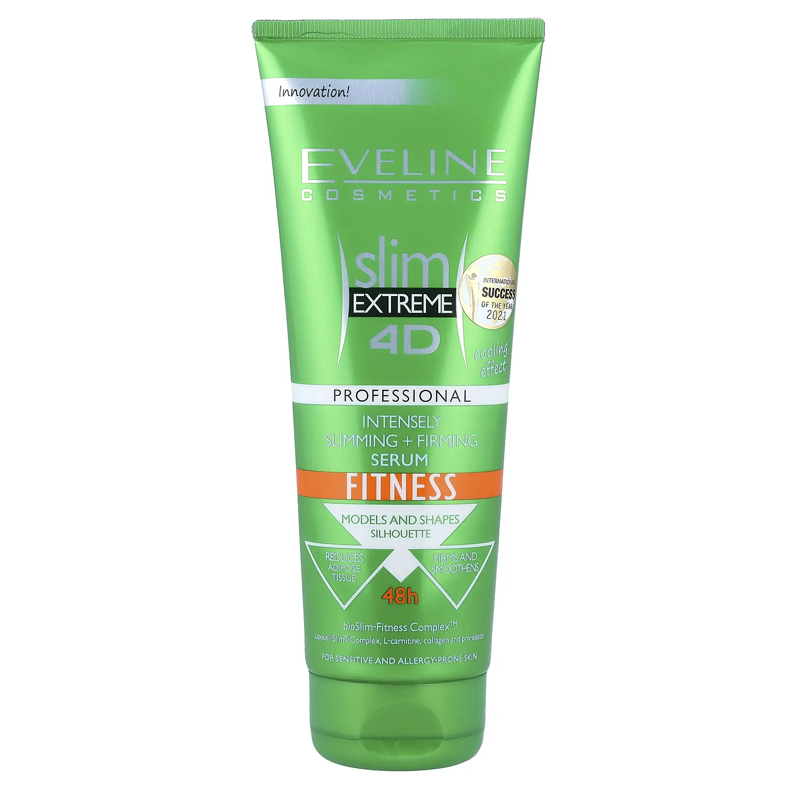 Eveline Cosmetics Slim Extreme 4D, Intensely Slimming + Firming Serum, 8.8 fl oz (250 ml)