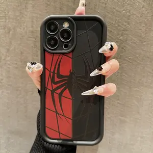 Spider Pattern Phone Case, Soft TPU Cellphone Protective Case, Shockproof Mobile Phone Accessories Compatible with iPhone Series.