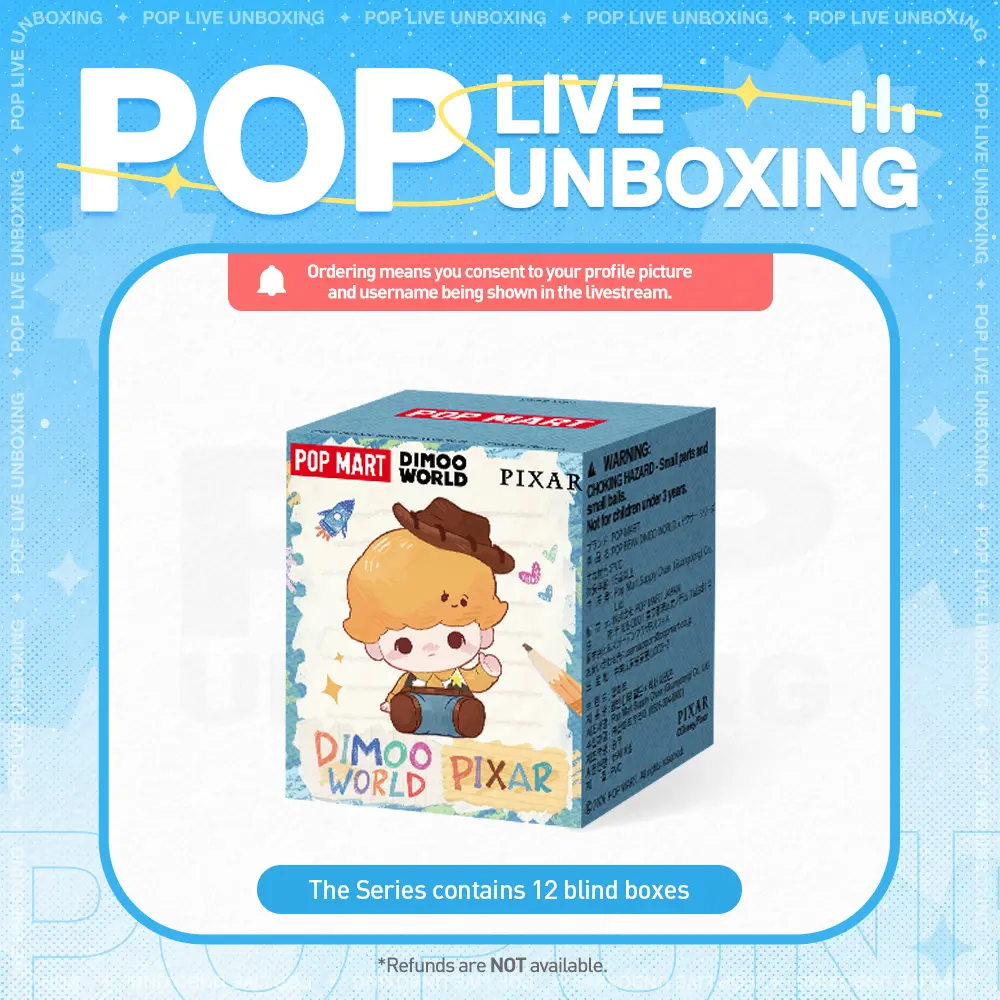 [POP NOW] POP MART POP BEAN DIMOO WORLD × PIXAR Series Blind Box - WHOLE SET