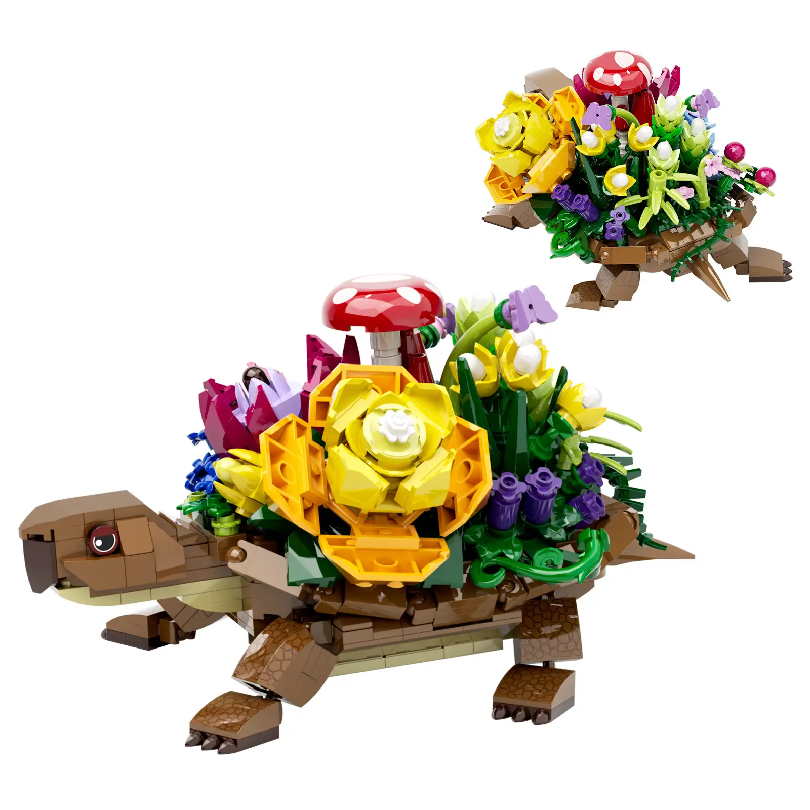 Tortoise Flower Pot Building Blocks Set (510 pcs) – Bring Creative DIY Garden Decor and Nature-Inspired Fun to Halloween, Ideal for Fans and Kids Who