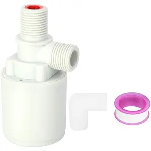 Floating Ball Valve, Valve, G1/2in Inside Inlet Tank Float Valve for High, Tanks Pools, Industrial Towers