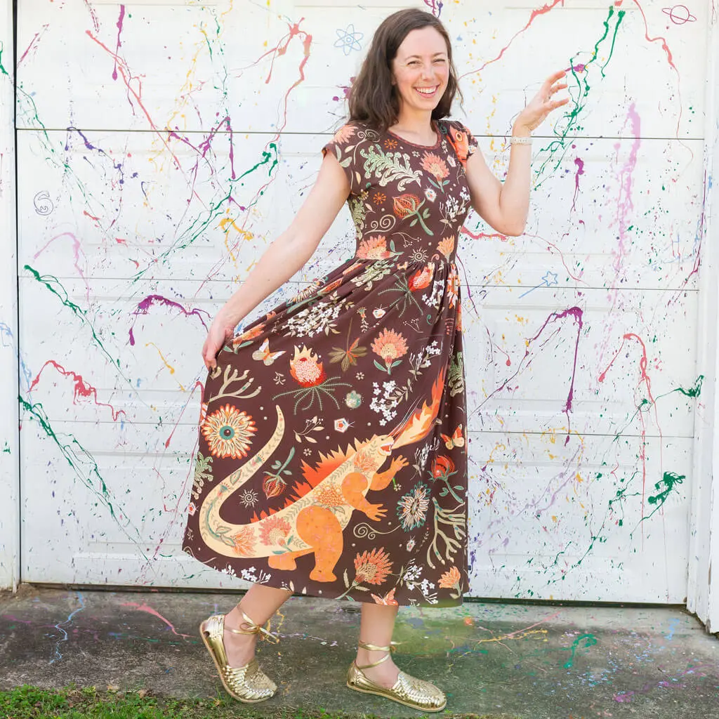 Adult "Beast Mode" Kaiju Monsters Cap Sleeve Maxi Dress With Pockets -  TikTok Shop