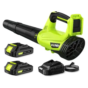 Leaf Blower, Electric Cordless Leaf Blower with 2 Batteries and Charger, 2 Speed Mode, Lightweight Leaf Blowers for Blowing Leaves, Patio Cleaning, Lawn Care and Dust Portable Tool