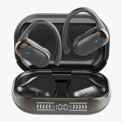 AI Translation Wireless Earbuds - Bluetooth Headset with Rechargeable Battery, 144 Languages Real-Time Translation, 20Hz Frequency, 32 Ohm Impedance, App-Connected Wearable Tech for Music & Calls (Black), Box