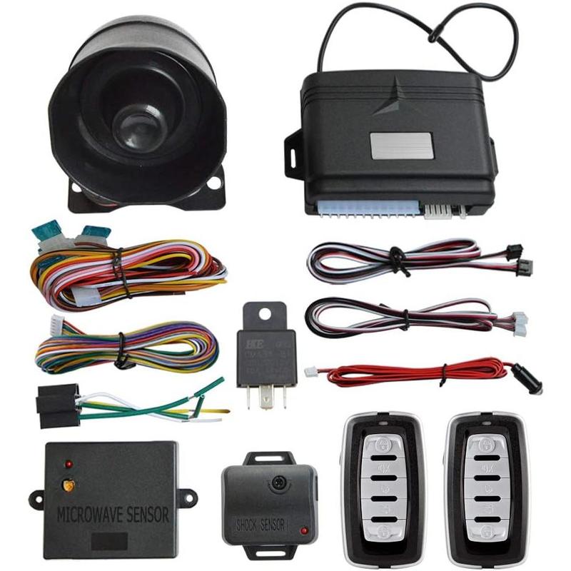 🔥 Car Alarm System with Keyless Entry | Microwave & Shock Sensors | Antitheft Security Alarm for Vehicles 🔒