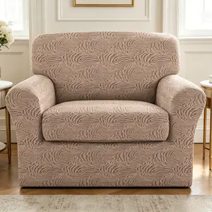 2-Piece Chair Covers, Stretch Jacquard Sofa Covers, Couch Cover for Sofa, Washable Armchair Covers, Living Room Furniture Protectors