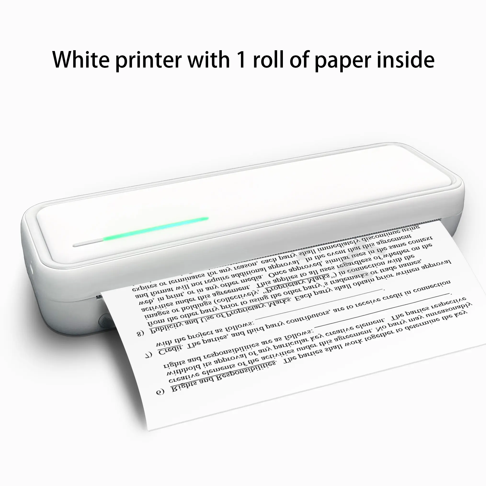 White Printer + 1 Roll of Paper