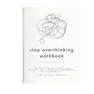Stop Overthinking Workbook, Interactive Notebook, Calm Chaotic Thoughts, Mindfulness Journal & Exercises, Ideal for Ocd & Worry, No Date Version, A-Z Index Included
