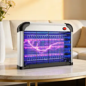 Buzbug 3800V Instant Kill Plug-in Bug Zapper, 3 UV LED Bulbs (Up to 50,000 Hrs) and Dual-Wavelength LED for 30% More Attraction, Safe Protective Mesh & Detachable Tray for Easy Clean, Hanging Chain for Indoor Home & Commercial Use