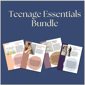 Teenage Essentials Workbook Bundle: 4 Therapist Created Workbooks for Emotional Growth Resilience and Healthier Relationships