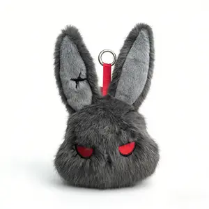 Dark Night Rabbit Plushie Halloween Decoration, Soft Bunny Doll Gothic Style, Unique Festival Party Gift, Plushies for Special Occasions, Stuffed Animal Gift