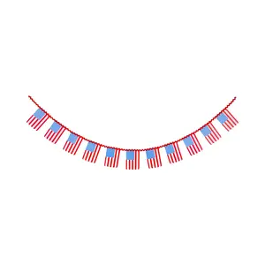 Gingham American Flag Banner