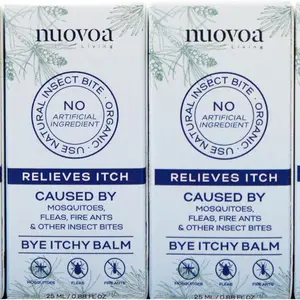 Bye Itchy Natural Anti-Itch Balm – Before & After Bug Bite Relief from Mosquitoes, Fleas, Fire Ants with Shea Butter – 0.88 Fl Oz, 2 Pack