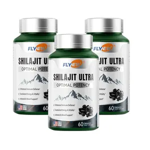 3-bottles FLYNEW Optimal Potency | Shilajit Ultra | Adaptogen Energy Stamina Immune Antioxidants | Made in USA | 60 Capsules