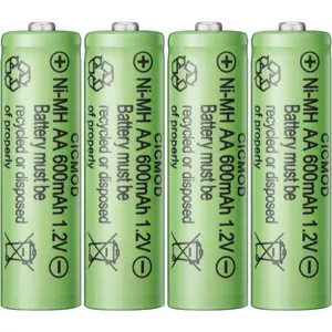 Rechargeable AA Batteries 1.2V Ni-MH 600mAh Double A Battery for Outdoor Garden Solar Lights 4 Pack