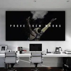 Lebron James Poster Prove Them Wrong Wall Art Landscape Canvas Modern Office Decor Basketball Wall Art Motivational Canvas Inspiring Sign
