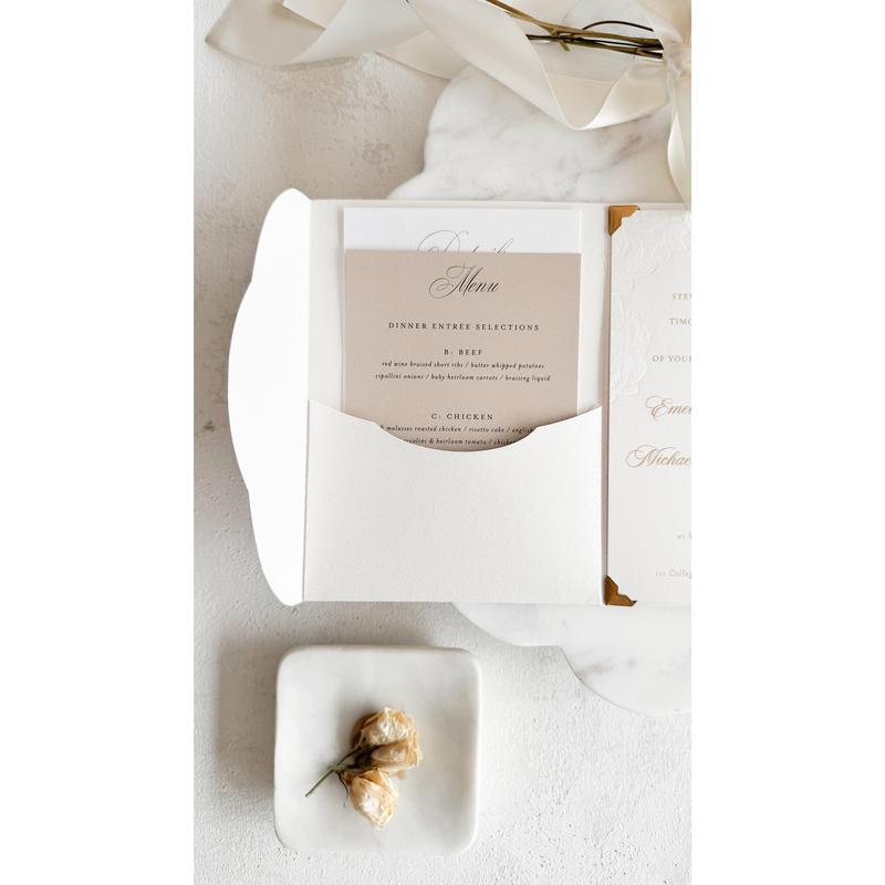 Letterpress Wedding Invitations – Premium Cardstock Invites | Foil Stamped & Embossed Suite Style 3277