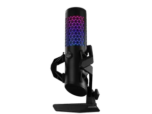 ASUS ROG Carnyx USB gaming microphone certified by professional streamer, studio-grade 25 mm condenser capsule, high-pass filter, build-in pop filter, premium metal shock mount, Aura RGB, Black