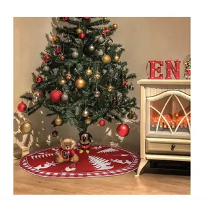 Holiday decoration Christmas tree skirt, tree base decoration, tree base skirt, Christmas tree skirt (122cm)