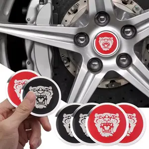 4pcs Car Wheel Stickers 56mm, Car Decals, Auto Center HUB Cap Decal for Jaguar X S F Xf Xe Xj Xk Xel Xfl Xjl Xj6 Xjs Xkr Xfr F-Type F-Pace Accessories