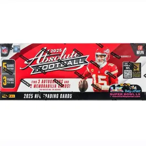 2025 Absolute Football Trading Cards - 5 Cards Per Pack, 3 Packs Per Box, Includes 3 Autographs & 2 Memorabilia Cards, NFLPA Official