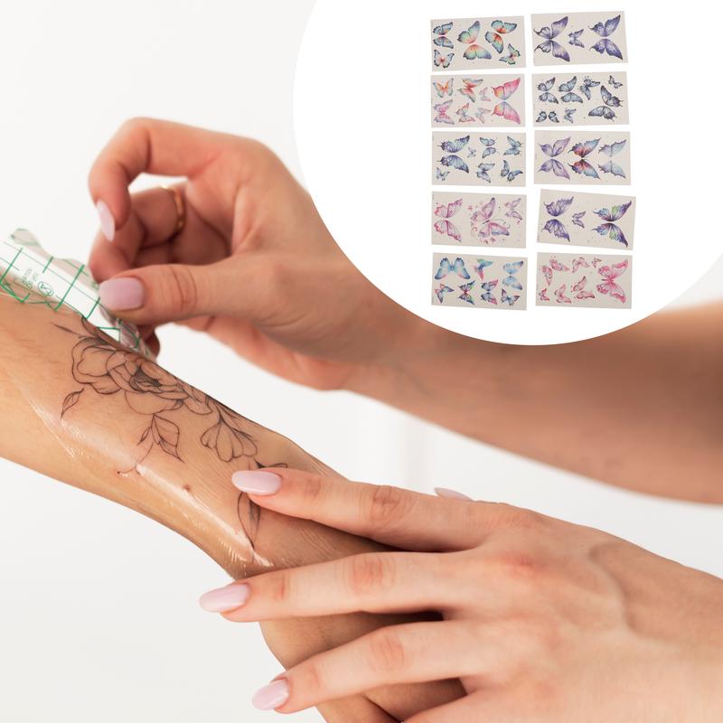 VOCOSTE Personalized Fake Temporary Tatto Butterfly Temporary Tatto Assorted Color 1 Set