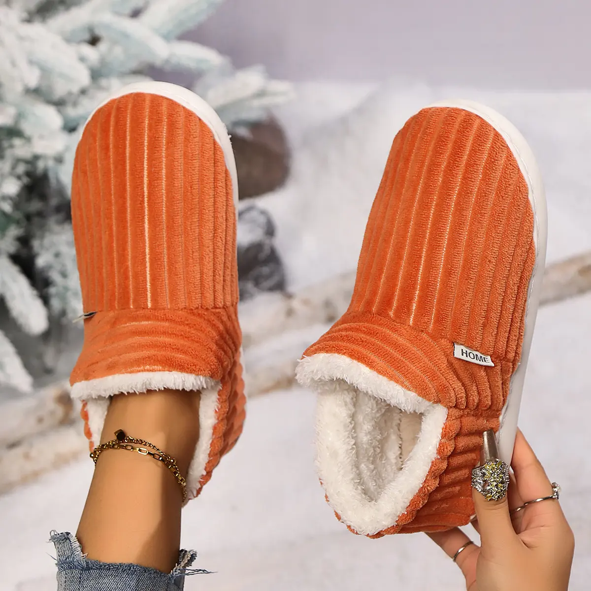 Memory Foam Slip for Women's and Men's Daily House Shoes home chill fuzzy cozy loungewear night soft snug on easy wear Comfy indoor open back after shower relaxation cushioned bedroom Modern Comfort Trendy" versatile