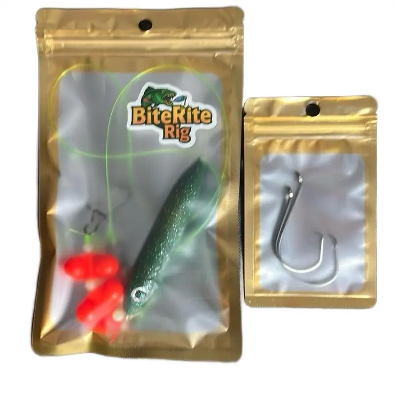 The BiteRite Rig (GREEN ONE PACK) by Fishin Wit The Fam! Handmade Catfish Rig with Durable Leader Line Strong Swivel Premium Circle Hook & 4-inch Spook Rattle Float for Serious Anglers. This rig is perfect for anyone chasing straight up Tanks!!!