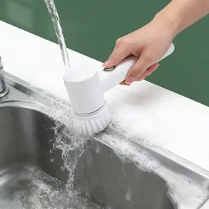 Intelligent Electric Cleaning Brush  White Kitchen Bedroom Living Room Multi-Brush Heads Household Supplies