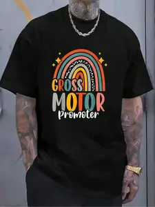 100% Cotton Gross Motor Promoter PT Pediatric Physical Therapy Assistant T-Shirt Women's Men's Graphic Tee Crew Neck summer vacation Tops