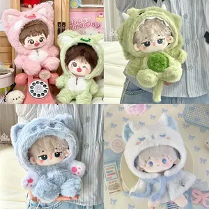 Hot 20cm Plush Doll Clothes Cute Animal Onesie Outfit Cartoon Series Costume For 20cm Stuffed Toy Accessories Diy Clothing