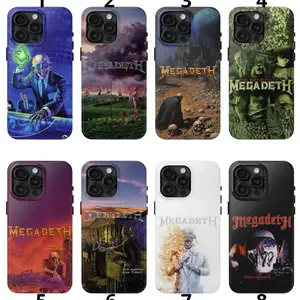 Megadeth Band Phone Case, Thrash Metal Music Fan Aesthetic Cover, Heavy Metal Lover Gift Protective Case Compatible with iPhone X, 11, 12, 13, 14, 15, 16, 17 Series & Galaxy Series