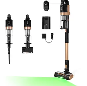 LEVOIT VortexIQ® Pro Cordless Vacuum Cleaner, NeoSight™ Green Light Dust Reveal, Ultra Powerful Suction for Pet, 60-Min Runtime, Anti-Tangle Brush, Self-Standing, 180° Lay-Flat Design, HEPA Filter