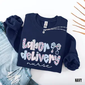 Coquette Labor & Delivery Nurse Sweatshirt or T-Shirt – Feminine L&D Nurse Apparel