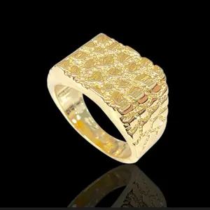 ORO LAMINADO GOLD FILLED NAPOLEON MEN'S ROYAL NUGGET RING