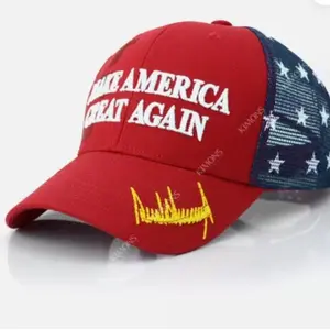 2024 Maga Hat Make America Great Again Cap Flag Red Trucker Mesh