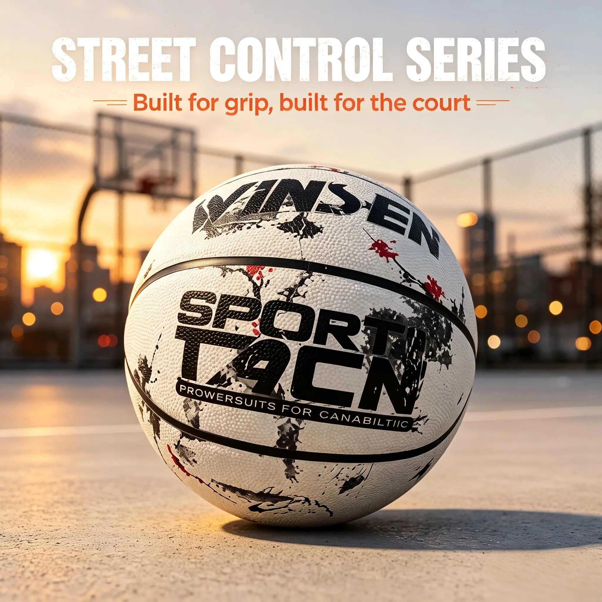 Street Control Graffiti Size 7 Basketball Anti-Slip Wear-resistant PU Ball for Indoor Outdoor Street Training, Trendy Street Basketball Gift for Teen Boys Basketball Lovers Son Birthday Graduation Present