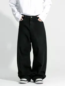 Custom vintage washed gradient blue denim pants — men’s wide-leg jeans, loose casual streetwear trousers with pockets, Hoodie, Polyester tiktokshopspringglowup